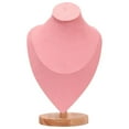 thumbnail image 3 of Jewelry Display Mannequin Bust Necklace Stand Pink for Show Jewelry Showcase 25x17x10.5cm, 3 of 8