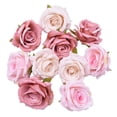 thumbnail image 2 of Cabeza de Rosa Artificial, hojas de seda para decoración de hogar, boda, fiesta, caja de regalo, flor falsa, corona de Navidad, 10cm, 5/10 Uds., 2 of 4