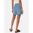 thumbnail image 3 of Women High Waist Denim Shorts, Casual Wide Leg Cargo Jean Shorts with Patch Pockets, 3 of 6