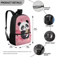 thumbnail image 5 of Uourmeti Rich Texture Backpack for Shopping Travel, 17 Inch Durable Fabric Daypack, Panda Bubble Tea, 5 of 6