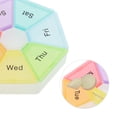 thumbnail image 3 of Unique Bargains 1 Pc Pill Case 7 Grid Colorful Pill Box Clear Colorful, 3 of 6
