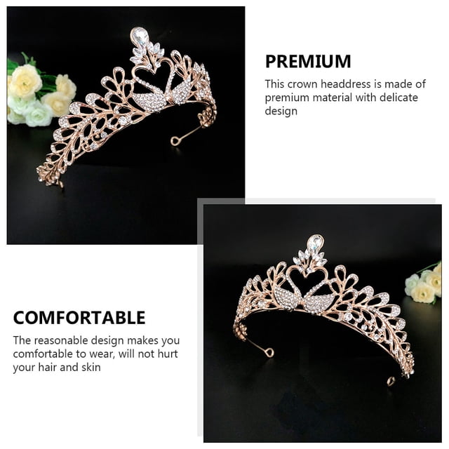 HAMPPLIES 1Ud Tiara De Novia Decorativa Con Para Celebraciones Y Eventos