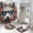 style-2yushi, variant on Funny Glasses Wolf Bathroom Sets with Shower Curtain And Rugs, Incl with 12 Hooks，Toilet Lid Oval Rug