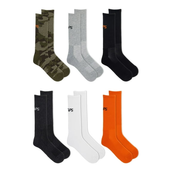 Chaps Sport Men's Camoflage Crew Socks 6-Pair Pack
