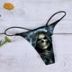 thumbnail image 4 of Gibobby Bragas elásticas Calzoncillos sexis para mujer, calzoncillos sexis cómodos con patrón, calzoncillos sexis tiro bajo, calzoncillos sexis suaves a la con espalda en T（Azul marino， XL), 4 of 5