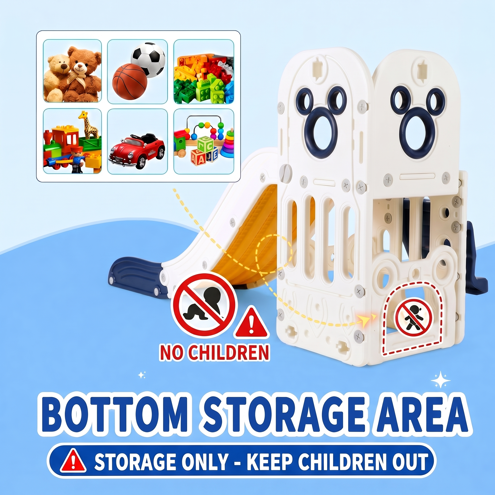 Arlopu Kids Slide and Swing Set Playset photo 3