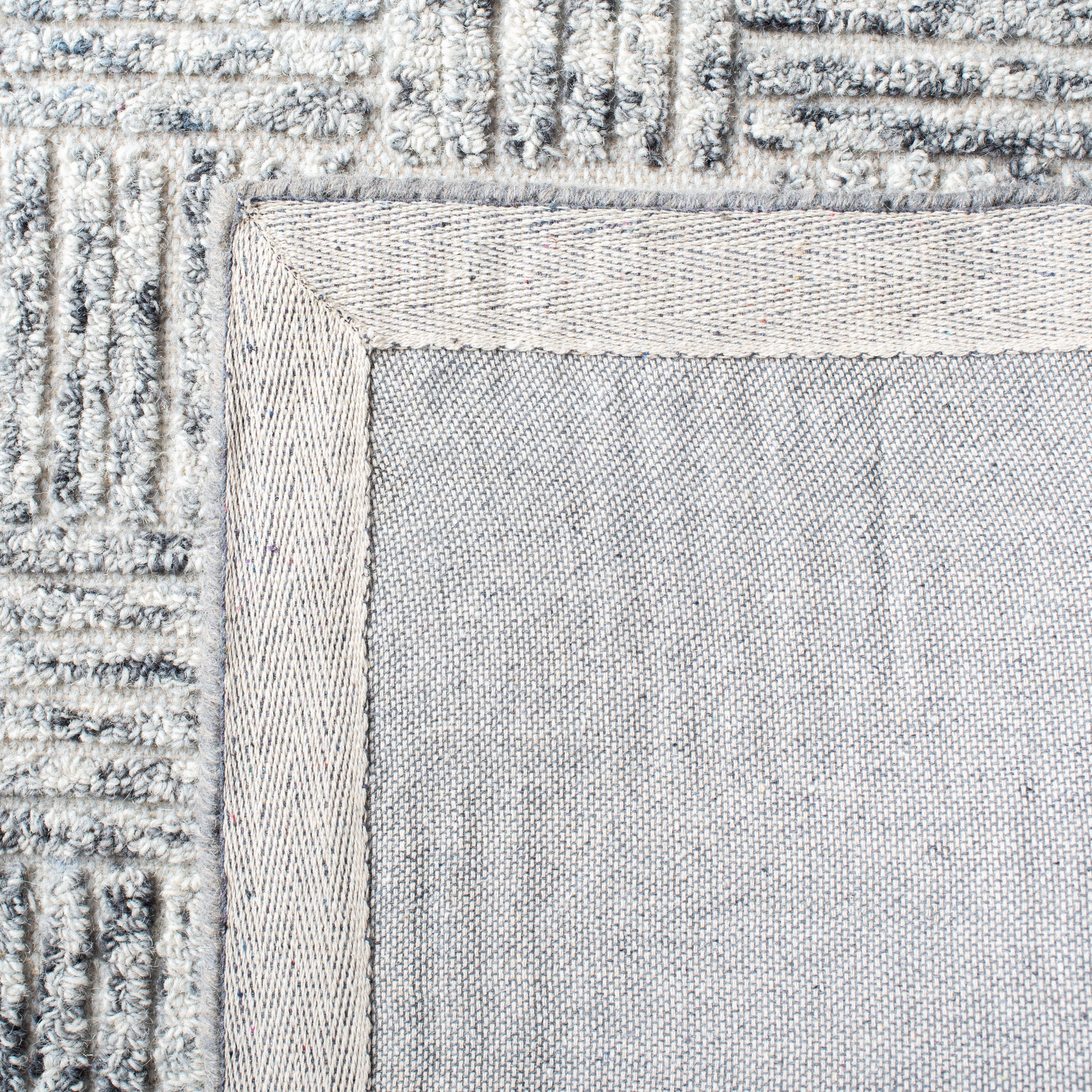 SAFAVIEH Micro-Loop Edythe Geometric Area Rug, Grey, 4' x 6'