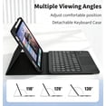 thumbnail image 2 of 360° Rotatable Touchpad Keyboard Case for iPad Air 11" M4/M3/M2 & iPad Air 5/4 10.9", Magnetic Clear Folio with Pencil Holder,Black, 2 of 8