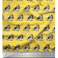thumbnail image 1 of Soimoi Velvet Fabric Stripe & Basset Hound Dog Print Fabric by Yard 58 Inch Wide, 1 of 1