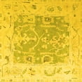 thumbnail image 1 of Ahgly Company Indoor Square Oriental Yellow Traditional Area Rugs, 6' Square, 1 of 4