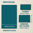 thumbnail image 3 of Juego de Sabanas Tacto Algodón Petroleo Individual Kyuden Home, 3 of 5