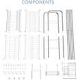 thumbnail image 7 of Over The Sink Dish Drying Rack,2-Tier 304 Stainless Steel Large Dish Drainers for Kitchen Counter Length Adjustable -Silver(Sink Width Limit (Sink Size ≤ 35 INCH), 7 of 7