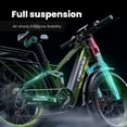 thumbnail image 2 of CBVELO Adult Electric Mountain Bike, 750W, 100Miles Range, 26" Fat Tire, 60V 50AH Battery, Full Suspension Cruiser Bicycle, 2 of 7