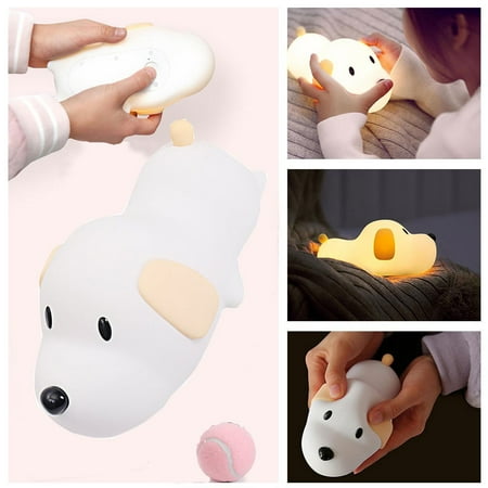 

Baby Silicone LED Rechargeable Light Control Night USB Lamp Puppy LED light