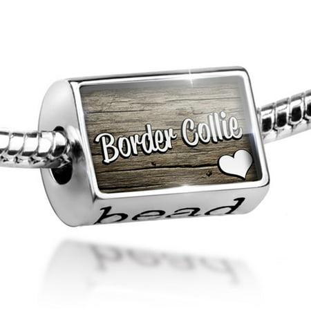Scottish Border Collie - Bead Border Collie, Dog Breed Scotland, England, Wales Charm Fits All European Bracelets