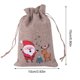 thumbnail image 3 of Inteprter 10 Uds. Bolsa de regalo de lino de Navidad, joyería de Papá Noel, bolsa de regalo de almacenamiento de dulces de Chocolate para niños, Kits de decoración para fiestas Numero 5 Inteprter HA042679-05, 3 of 6