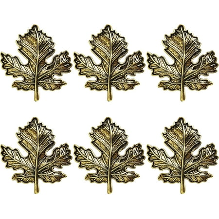 

Set of 6 Maple Leaf Napkin Rings Fall Napkin Rings Vintage Alloy Napkin Holder for Fall Thanksgiving Day Fall Theme Party Autumn Table Decoration (6)