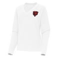 thumbnail image 2 of Women's Antigua White Chicago Bears Varsity Tri-Blend V-Neck Long Sleeve T-Shirt, 2 of 3