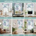 thumbnail image 6 of Teal Blue Grey Coral Coastal Tie Up Curtains for Kitchen Windows,Adjustable Rod Pocket Valance 54 Inch Long, Summer Beach Seaside Nautical Window Treatment Balloon Roman Blind Shade, 42" x 54", 6 of 9