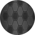 thumbnail image 1 of Ahgly Company Indoor Round Patterned Carbon Gray Area Rugs, 6' Round, 1 of 6