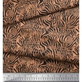 thumbnail image 2 of Soimoi Orange Cotton Cambric Fabric Leopard & Wild Animal Skin Printed Fabric 1 Yard 42 Inch Wide, 2 of 3