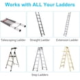 thumbnail image 6 of Ceiling Ladder Hoist, Heavy Duty Pulley System for Garage Storage, Ladder Hanger Hold Up to 150 lbs Capacity for Kayak, Cargo Box, Canoe, Bike Lift, Fit 10-18 Foot Ceilings, Black, 6 of 7