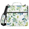 thumbnail image 2 of Circular Folder Package 13.6*3.5*12.4 Inches ,Binder Bag，Binder Organizer，Zipper Binder，3 Ring Binder ,Suitable for Work Cool Beautiful Green Leaves, 2 of 8