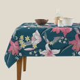 thumbnail image 3 of Wukai Lilies Flowers Waterproof Tablecloth for Kitchen Dining, Fits Square Tables for 2-4 Seats -54"x54", 3 of 7