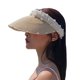 thumbnail image 3 of Sombrero de playa con visera para mujer, sombrero de paja de verano con perla de decoración Feliz Sencillez, 3 of 3