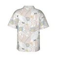 thumbnail image 5 of Hawaiian Shirt For Men, Cartoon Palm Leaf Monstera Parrot Summer Shirts For Men, Mens Button Down Short Sleeve Shirt, 5 of 8