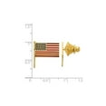 thumbnail image 3 of Gem & Harmony 14K Yellow Gold American Flag Tie Tac for Men, 3 of 5