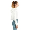 thumbnail image 3 of Lane Seven Ladies' Crop Hooded Sweatshirt XS White, 3 of 3