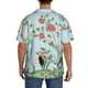thumbnail image 3 of Fotbe Chinoiserie Floral Palm Tree Camisa Estampada de Manga Corta para Hombre, Casual de Verano, Estilo Playero, Sin Arrugas-X-Large, 3 of 5