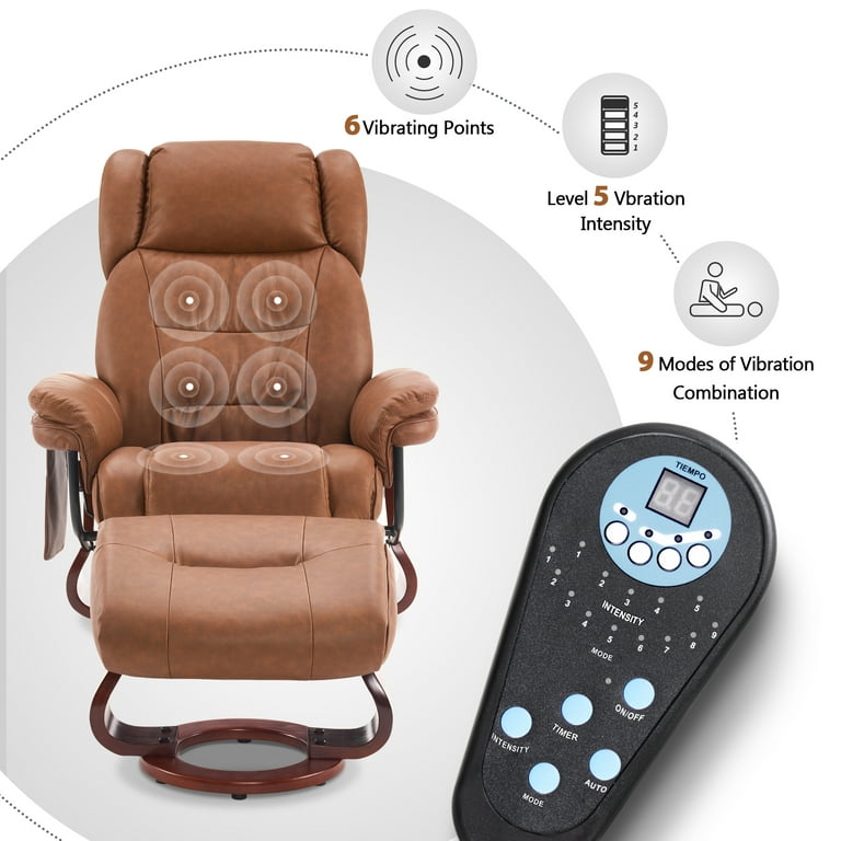Mcombo Swivel Recliners with Ottoman, Vibration Massage TV Chairs, Ergonomic Lounge Chair 4734 - Walmart.com Mcombo Swivel Recliners with Ottoman, Vibration Massage TV Chairs, Ergonomic Lounge Chair 4734 - Walmart.com