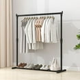 thumbnail image 1 of Feltree Metal Garment Rack with Bottom Shoe Shelf, Rolling Storage Organizer for Home Entryway and Dorm, Space Saving Clothing Rack with Wheels, 1 of 7