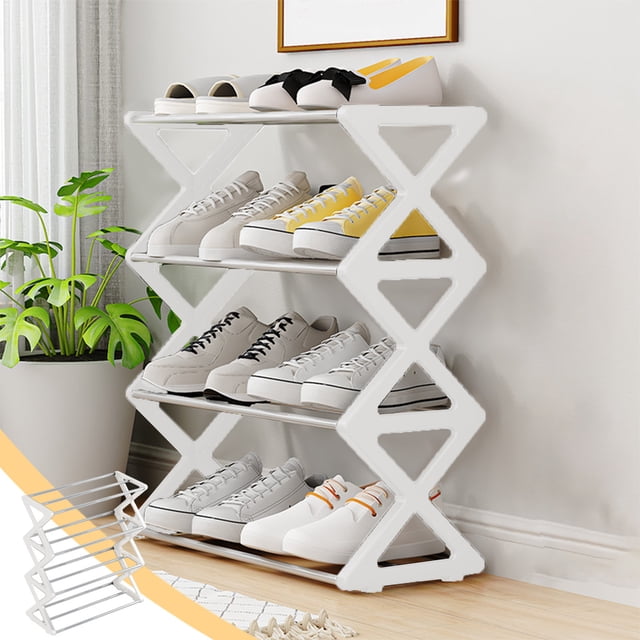 Fiudx Zapatero, Elegante Solución de Almacenamiento Multicapa, Organizador de Plástico de Fácil Instalación, Diseño Compacto para Espacios Pequeños, Entrada de Casa, Garaje, Dormitorio, Duradero y Li
