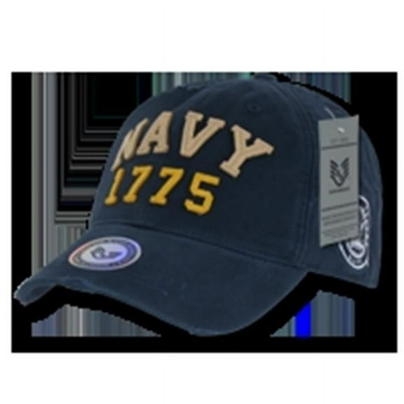 RapDom Navy Vintage Athletic Mens Cap [Navy Blue - Adjustable]