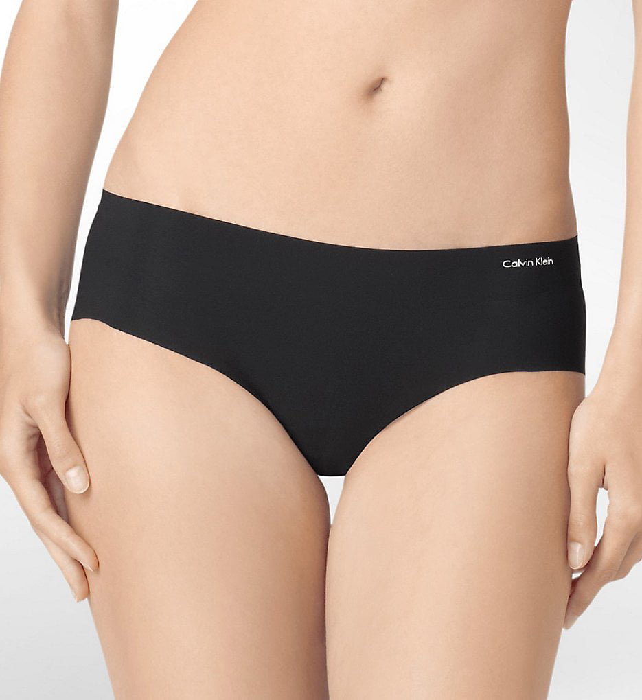 Calvin Klein Underwear Women's Invisibles Hipster, Black, Medium