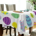 thumbnail image 3 of GZHJMY Easter Eggs Tablecloth, Rectangle Waterproof Washable Polyester Table Cover for Picnic Dinner Holiday Party Decor, 60 x 108 Inch, 3 of 7