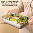 thumbnail image 6 of Stainless Steel Food Storage Container with Lid, Large Capacity Rectangular Kitchen Box for Fruits Vegetables and Marinating, Airtight and Stackable for Home Outdoor Use, 6 of 8
