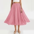 thumbnail image 2 of Sentmoon Maxi Skirts for Women Elastic Waist Solid Color Spring Long Skirts for Women Women Skirts Beach Day Essentials Fashion for Spring, Summer, and Holiday Travel Free Size, 2 of 9