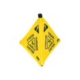 thumbnail image 1 of Rubbermaid Commercial Products Pop-Up Safety - Sign - slippery surface - cone - 20 in (height) - floor-standing - yellow, 1 of 3