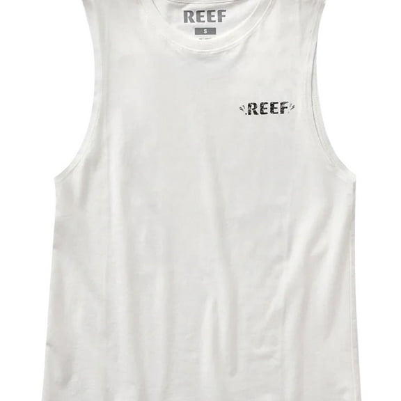 Reef Womens Adventure Muscle Tank Top, White, Medium