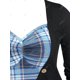 thumbnail image 3 of Camiseta Acanalada Talla Extra a Cuadros Rosegal Mangas largas de talla grande, 3 of 5