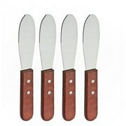Great Credentials Wide Stainless Steel Spreader Kitchen Knives for Sandwiches Butter Cheese set of 4