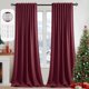thumbnail image 1 of Cortinas navideñas Miulee, opacas, color rojo vino, 260 x 260 cm, 2 paneles, 1 of 9