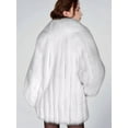 thumbnail image 4 of Womens Fuax Fur Coat Winter Warm Faux Fur Parka Jacket Thick Plus Size Outerwear Overcoat Silver Color XXL, 4 of 5