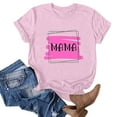 thumbnail image 2 of Mother's Day Shirts Women Casual Mom Short Sleeve Crewneck Tunic Tee Loose Mama Graphic Tops (S, Pink), 2 of 3