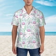 thumbnail image 4 of Balery Rabbit Back View Print Men's Hawaiian Shirts Short Sleeve Beach Shirt Relaxed Fit Vacation Button Down Shirts-Small, 4 of 9