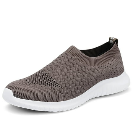 

TIOSEBON Women s Walking Shoes Slip on Casual Travel Sneakers 8.5 US Brown